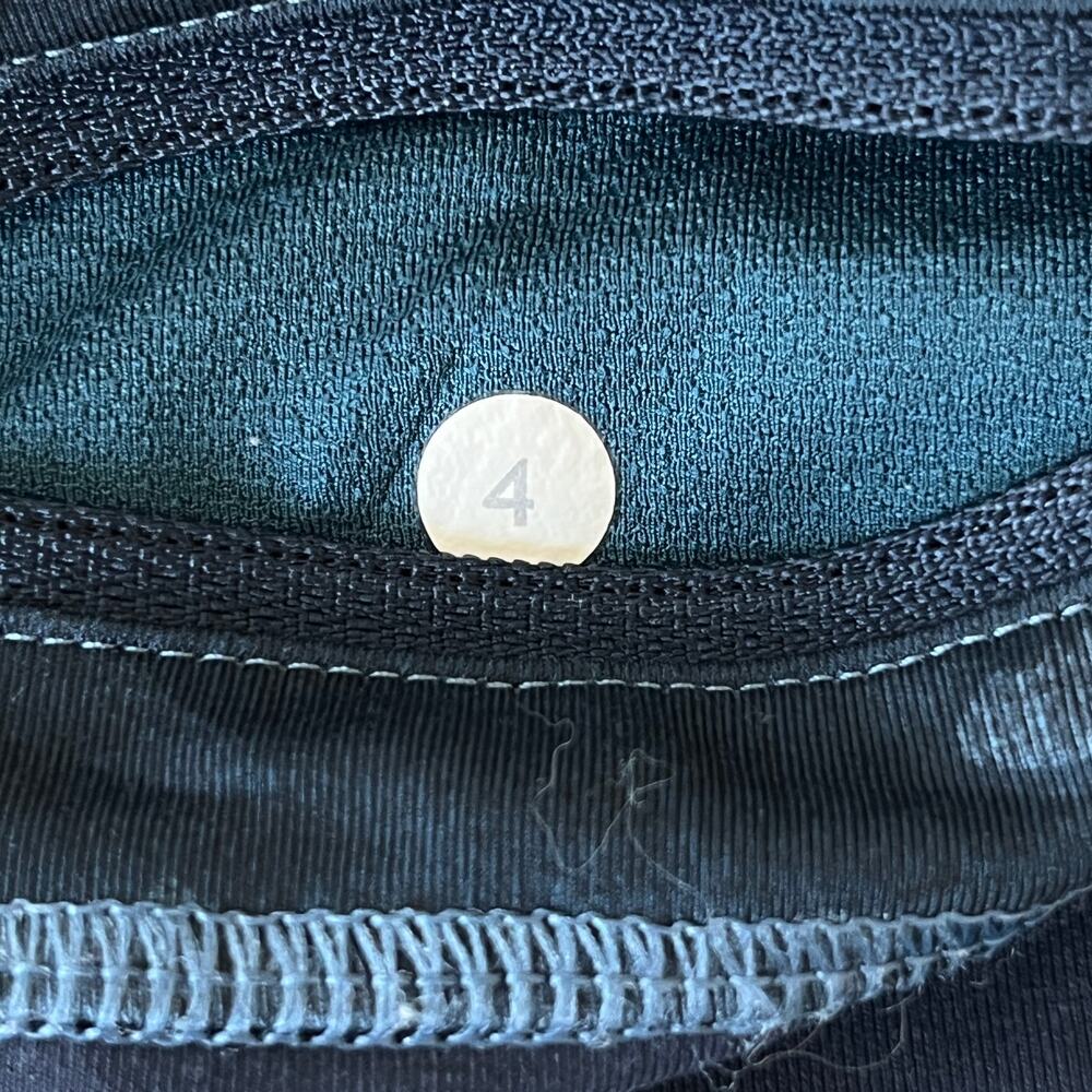 Lululemon Run Inspire Crop II Leggings Heathered Texture Lotus Camo Blue sz 4 - Picture 6 of 6